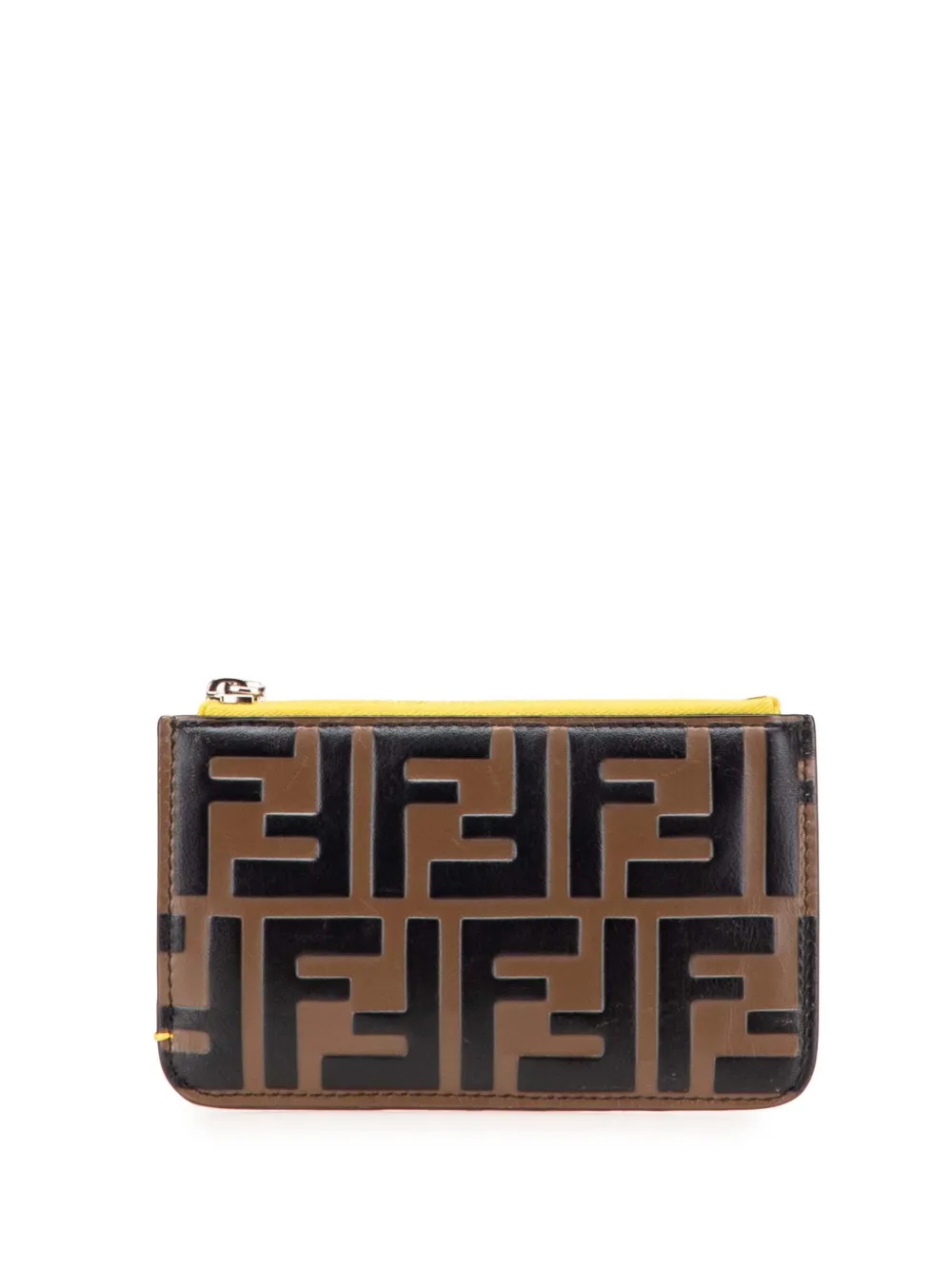 Fendi Pre-Owned 2010-2025 ズッカ エンボスレザー コインケース - ブラウン Fendi Pre-Owned 2010-2025 ズッカ エンボスレザー コインケース - ブラウン