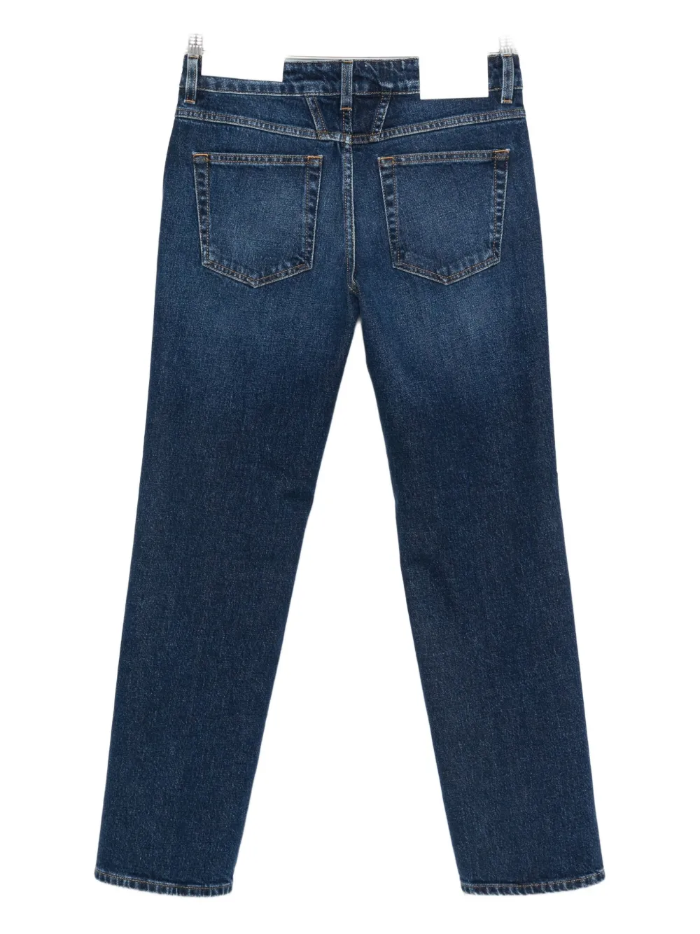 Closed straight-leg cotton jeans - Blauw