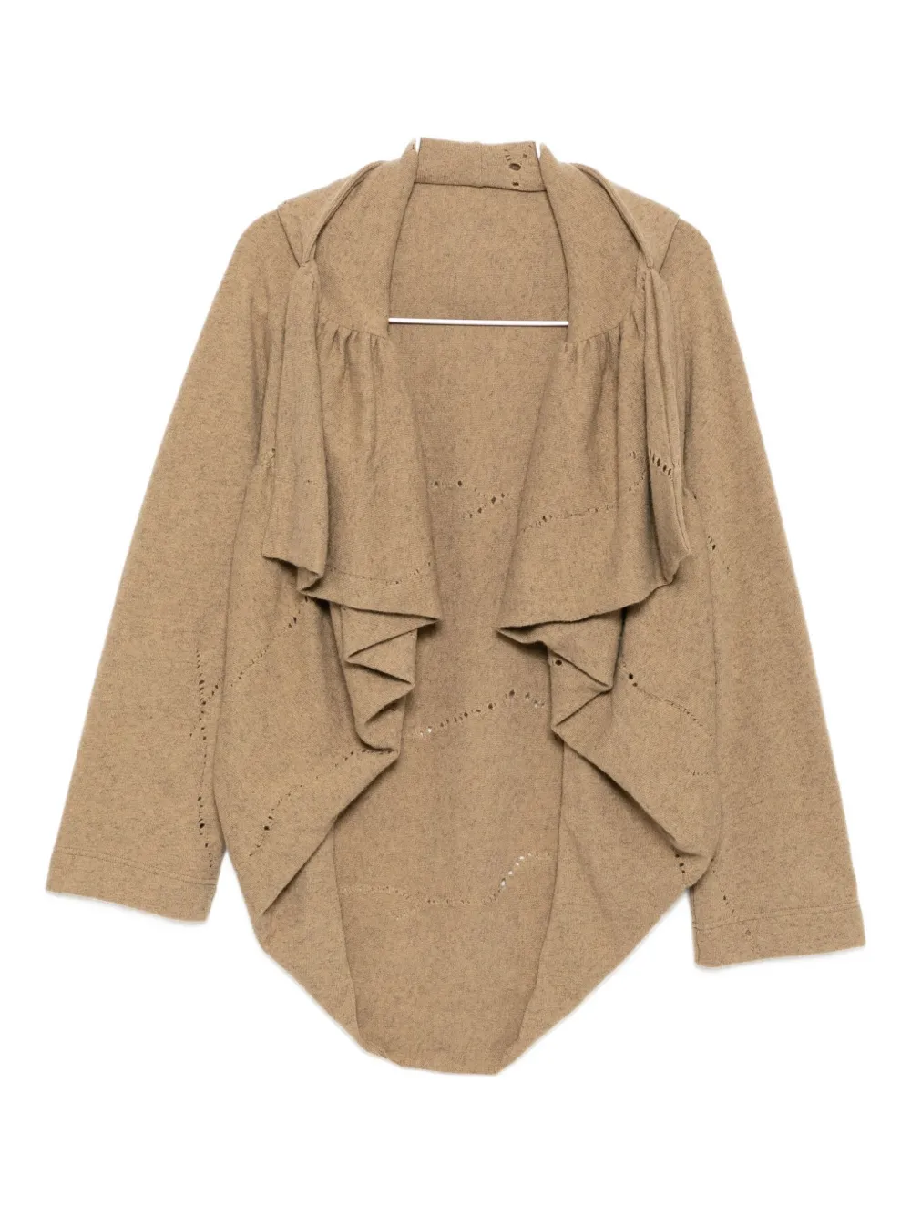 Yohji Yamamoto Hooded Cardigan In Neutral