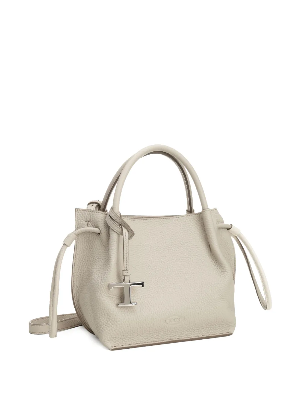 Tod's Leather Bucket Bag In Neutral