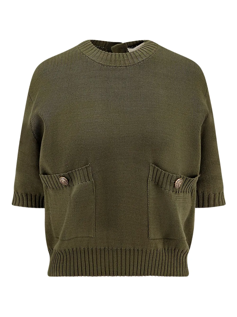 Golden Goose button-detailed pocket sweater Groen