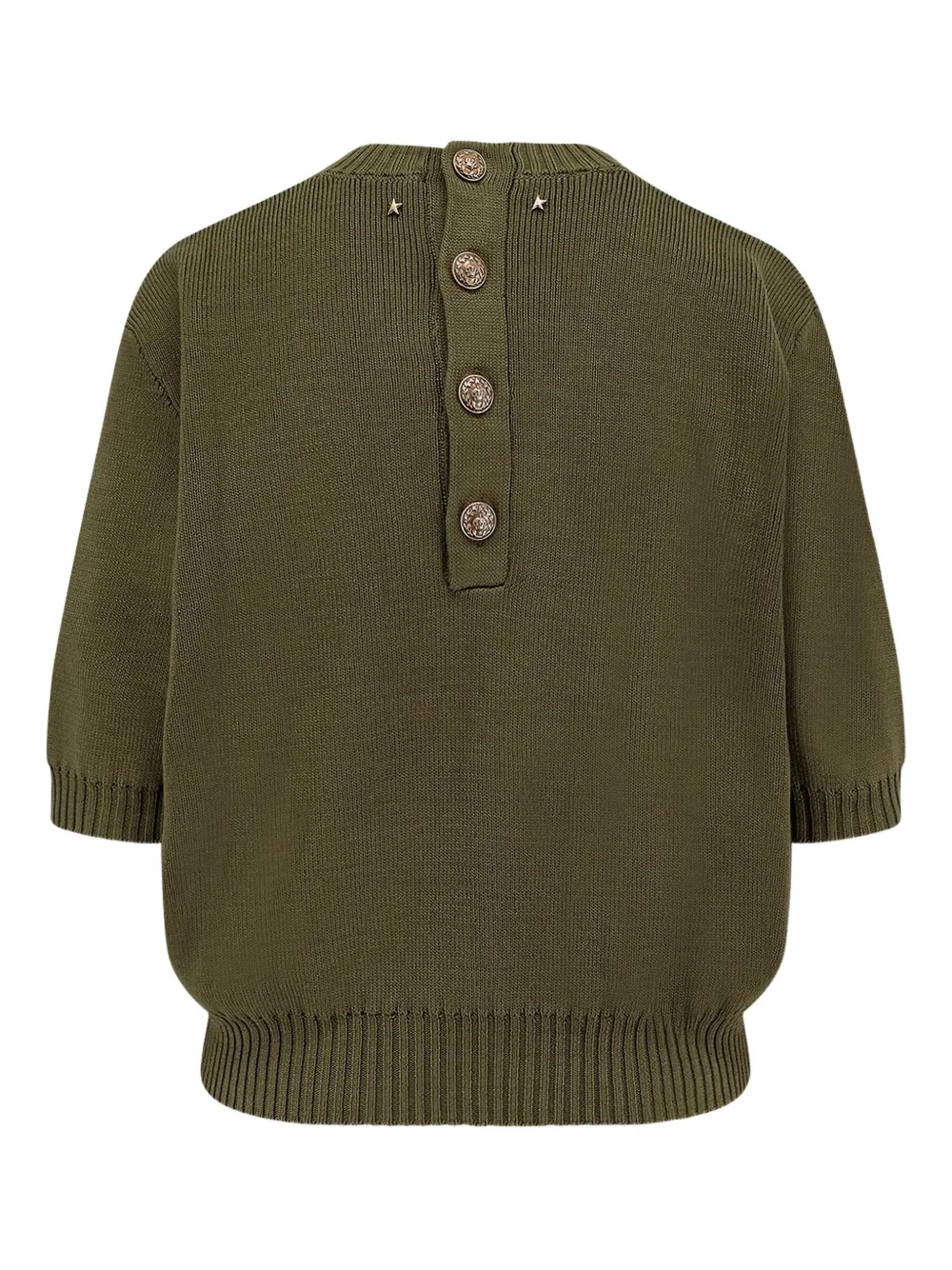 Golden Goose button-detailed pocket sweater Groen