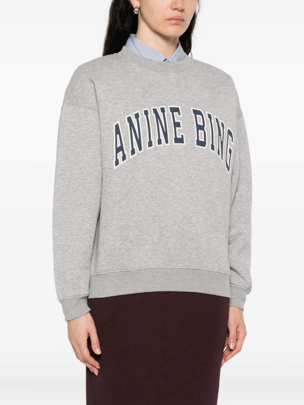 ANINE BING Spencer logo-print sweatshirt Grijs