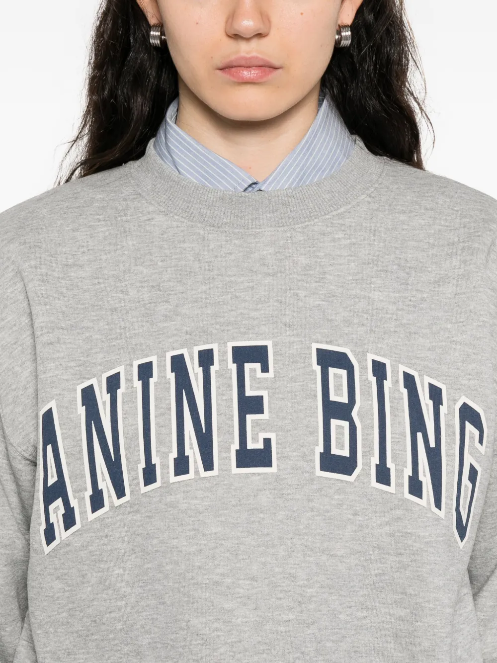 ANINE BING Spencer logo-print sweatshirt Grijs