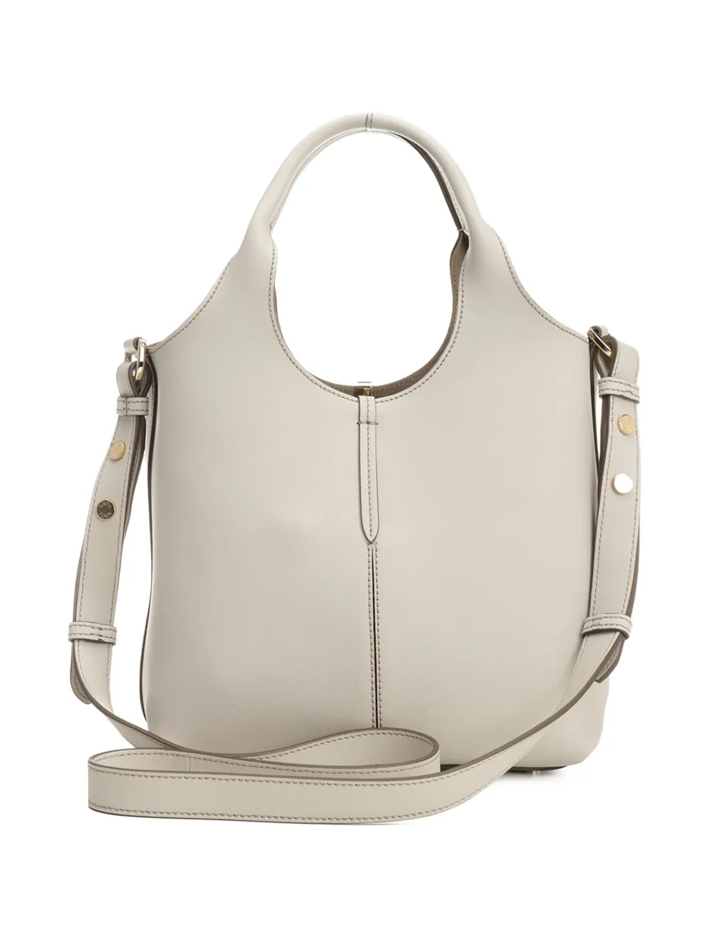 Tod's Mini Top-handle Leather Cross Body Bag In Neutral