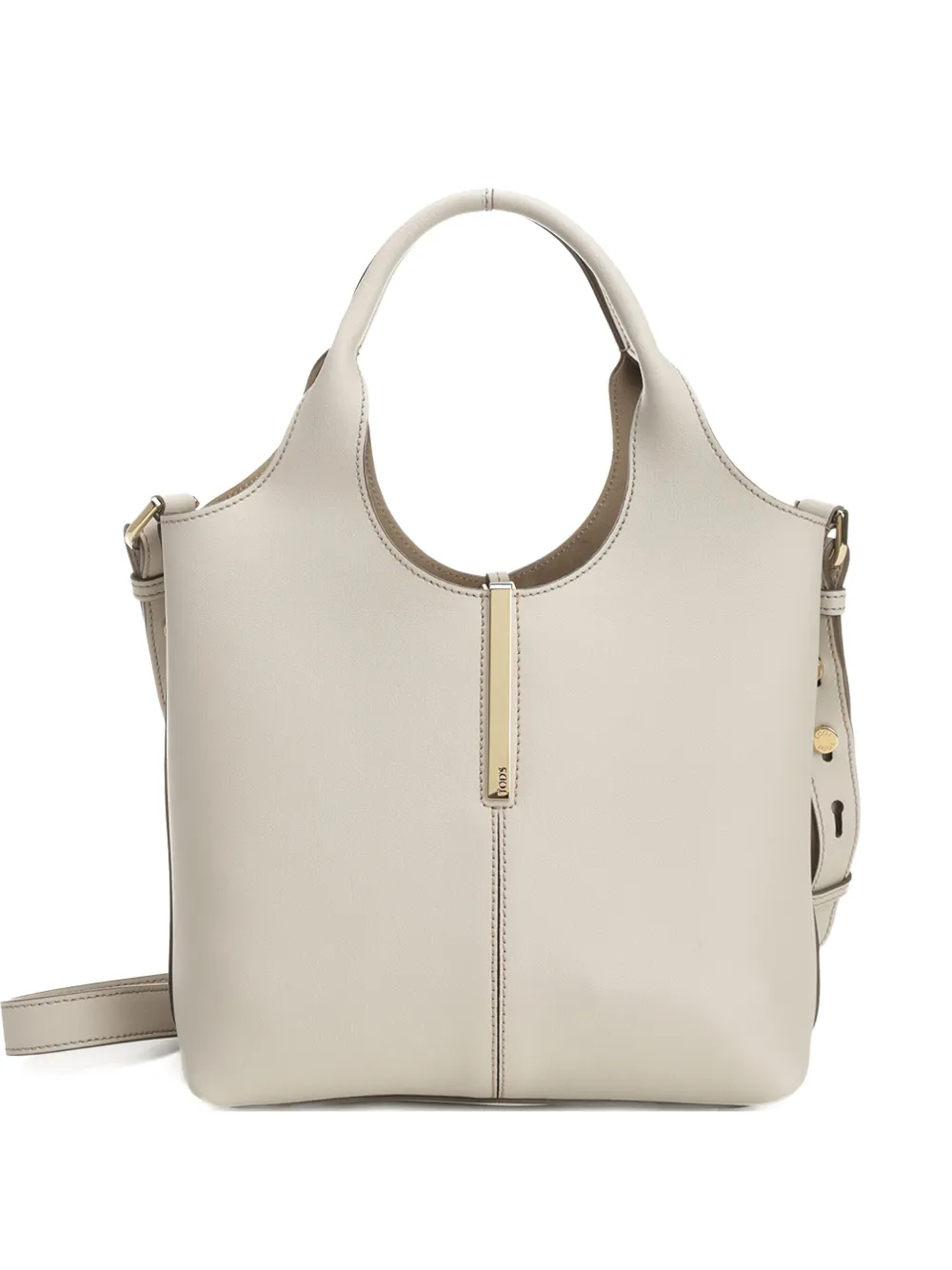 Tod's Mini Top-handle Leather Cross Body Bag In Neutral