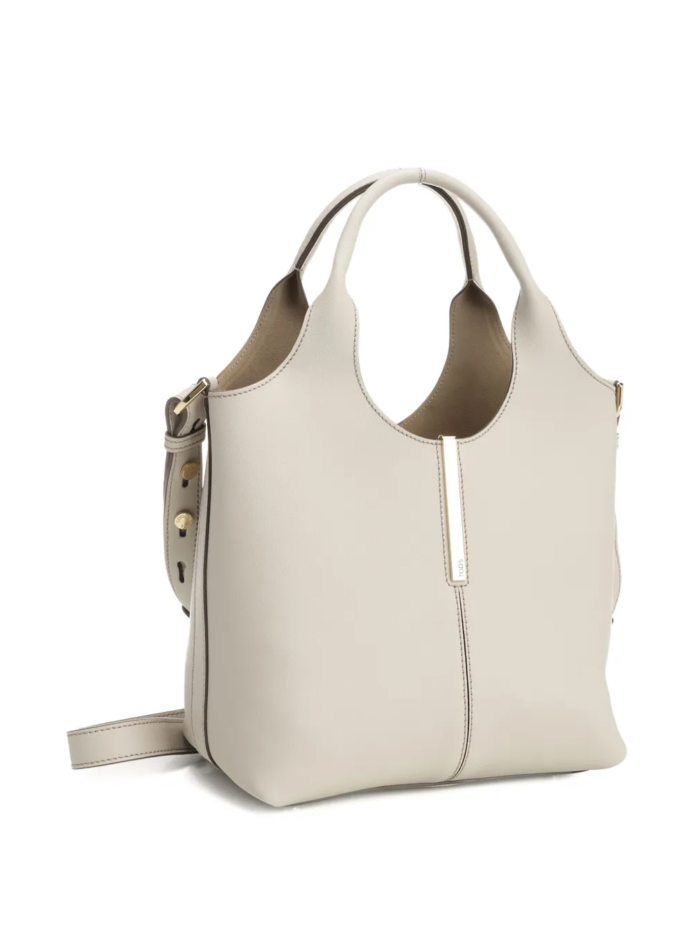 Tod's Mini Top-handle Leather Cross Body Bag In Neutral