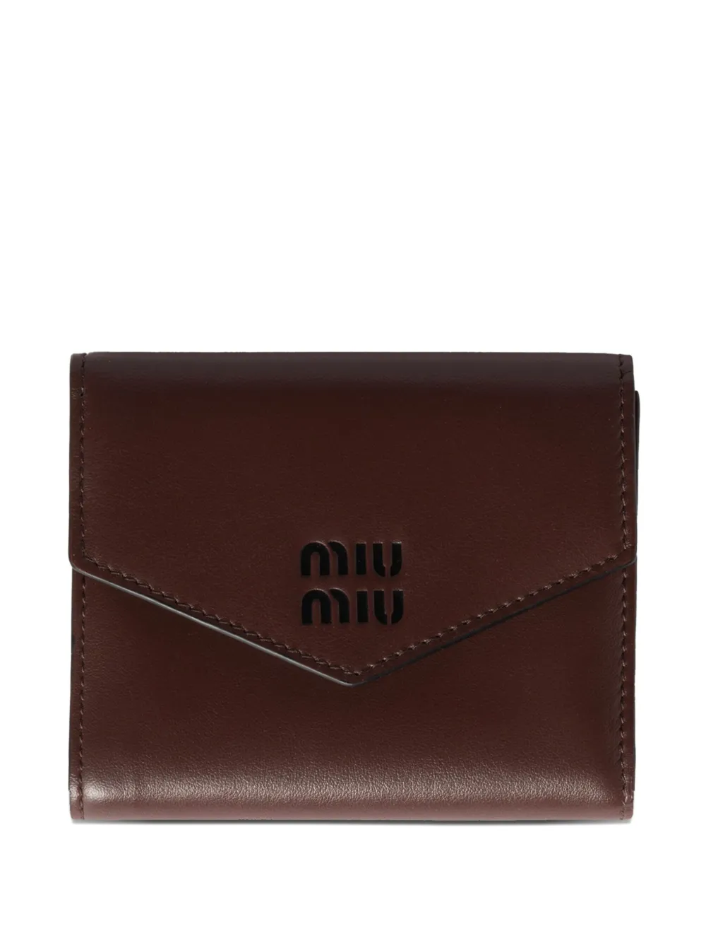 Miu Miu logo leather wallet | Brown | Image 1
