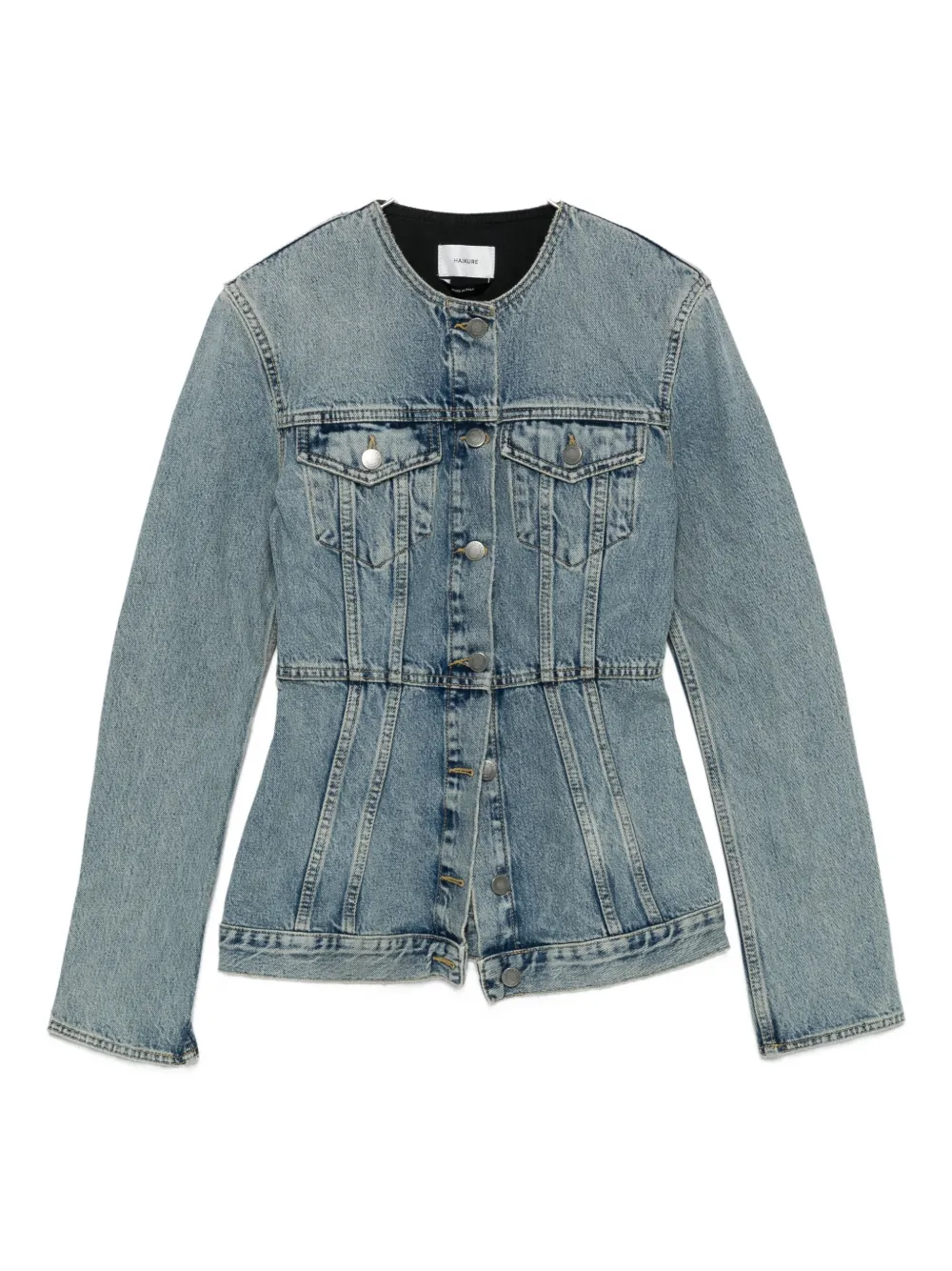 Haikure Temple Lagoon denim jacket Blauw