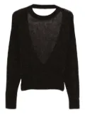 Haikure open-back sweater - Brown