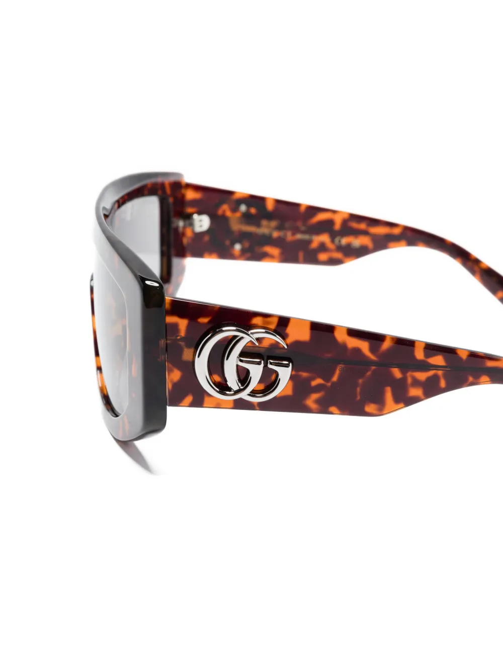 Gucci Eyewear Zonnebril met ovalen montuur Bruin