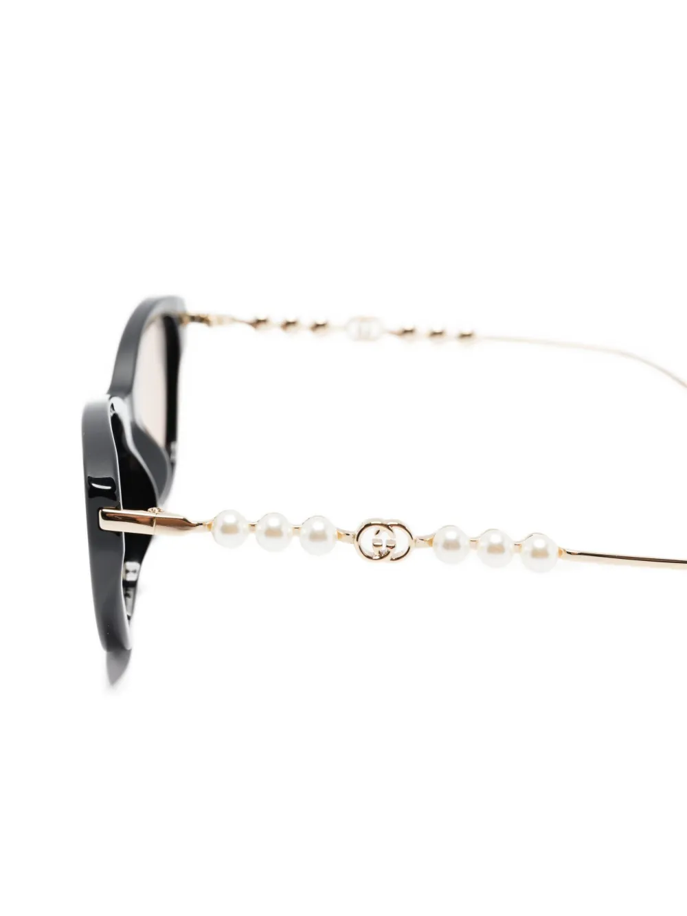Gucci Eyewear Zonnebril met cat-eye montuur Zwart