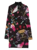 Versace Jeans Couture floral-print mini dress - Black