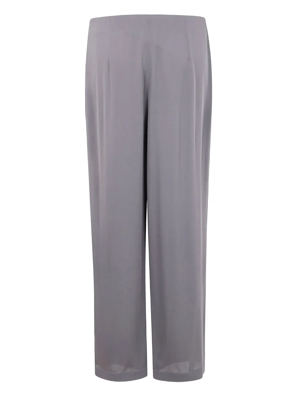 Giorgio Armani pleated silk trousers Grijs