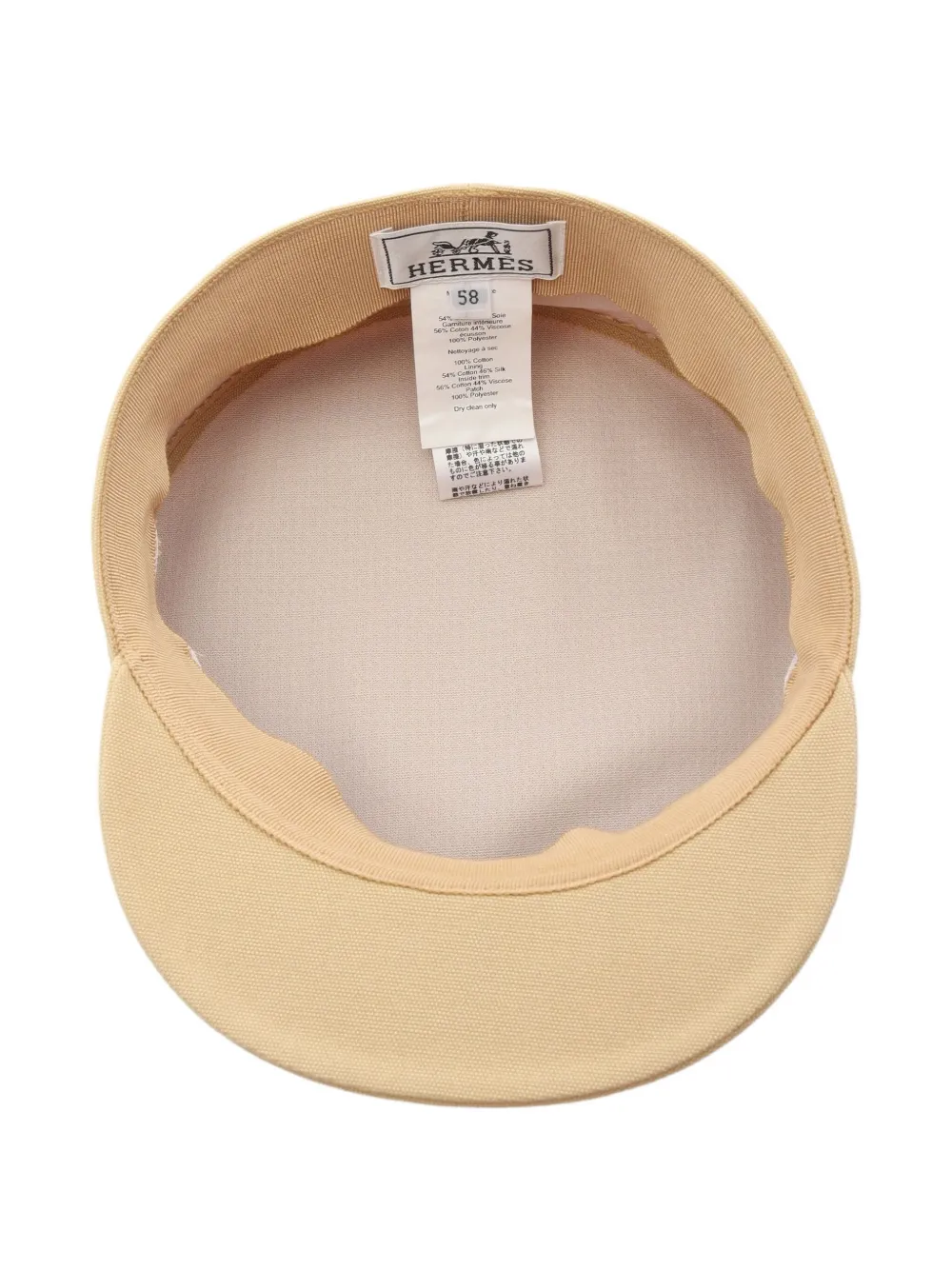 Pre-owned Hermes 2010s Cotton-silk Blend Hat In Neutral