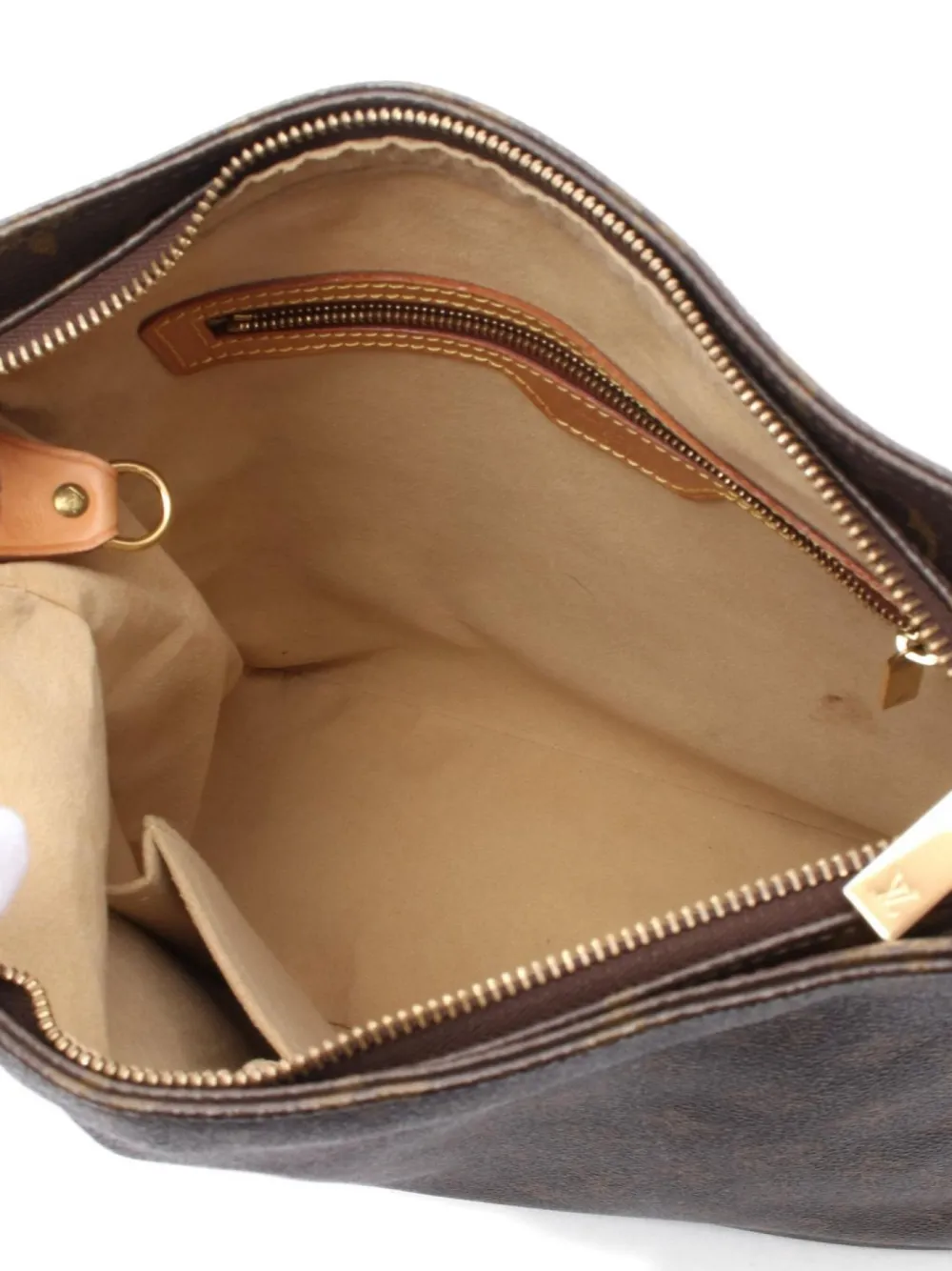 Pre-owned Louis Vuitton 2002 Looping Gm Shoulder Bag In Brown
