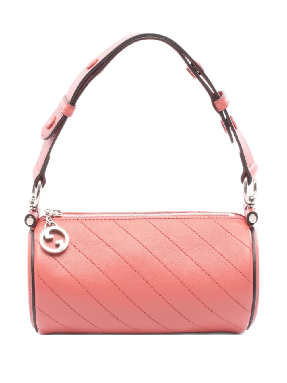 8/13まで　【極美品】GUCCI ピンク ショルダーバッグ GGマーモント〕ミディアム ショルダーバッグソフトピンク レザー