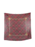 CHANEL Pre-Owned 1986-1988 CC plaid-check scarf - Red