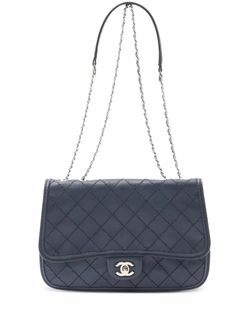 CHANEL Pre-Owned 2012-2013 マトラッセ チェーン ショルダーバッグ - ブルー CHANEL Pre-Owned 2012-2013 マトラッセ チェーン ショルダーバッグ - ブルー