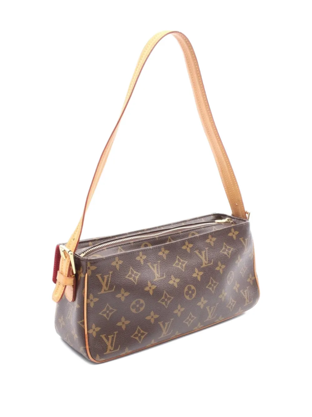 Pre-owned Louis Vuitton 2004 Vivacite Mm Monogram Shoulder Bag In Brown