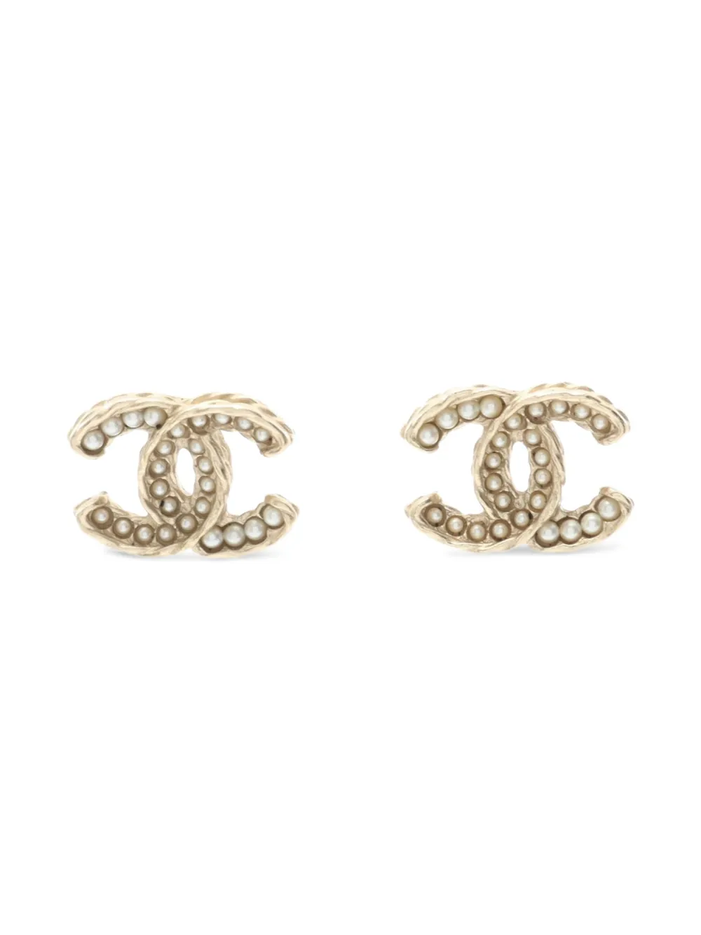 CHANEL Pre-Owned 1986-1988 ココマーク イヤリング - ゴールドトーン CHANEL Pre-Owned 1986-1988 ココマーク イヤリング - ゴールドトーン