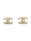 CHANEL Pre-Owned 1986-1988 coco-mark faux-pearl earrings - Gold