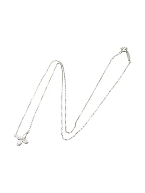 Tiffany & Co. Pre-Owned 2010s platinum small Victoria diamond necklace