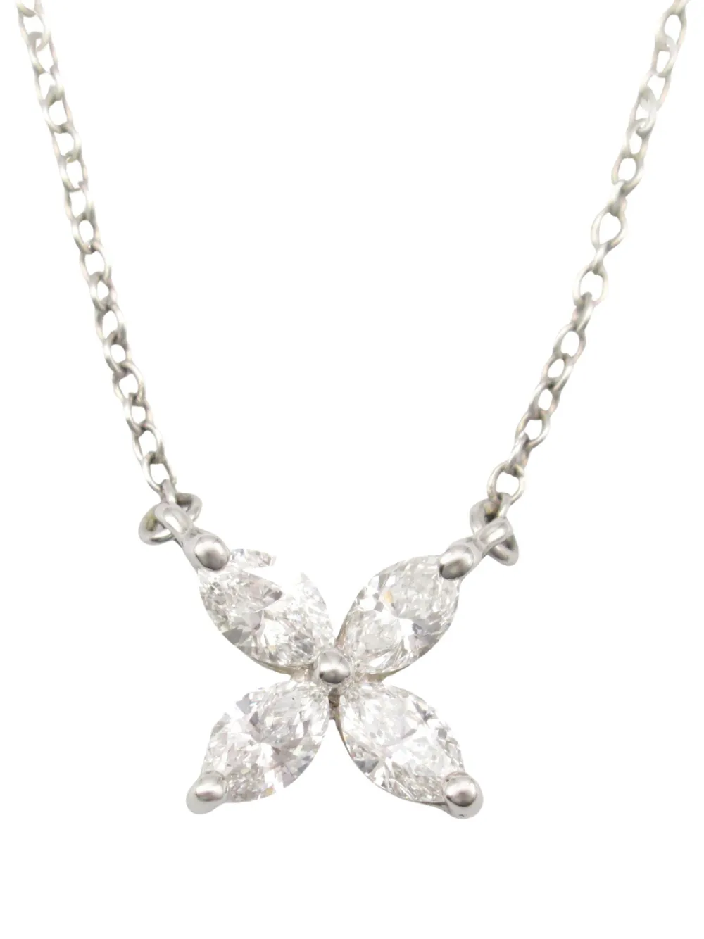 Tiffany & Co. Pre-Owned 2010s platinum small Victoria diamond necklace | Image 2
