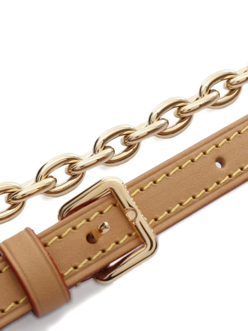 Pre-owned Louis Vuitton 2021 Mini Bumbag Monogram Chain Two-way Handbag In Brown