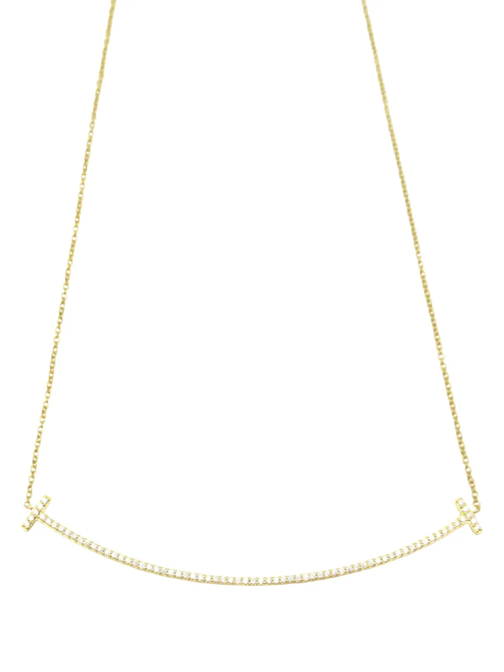Tiffany & Co. Pre-Owned 2010 18kt yellow gold Smile diamond necklace | Gold | Image 1