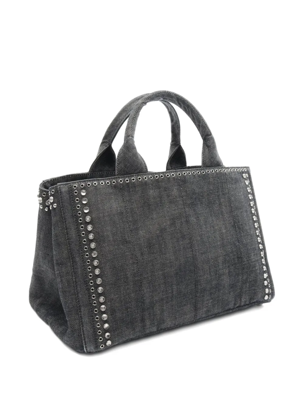 Prada Pre-Owned 2010s Canapa Bijoux rhinestone eyelet handbag | Pre-Owned | Image 2