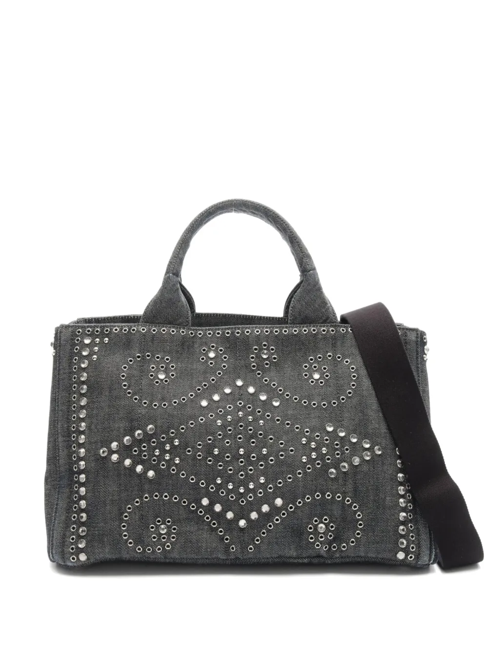 2010s Canapa Bijoux rhinestone eyelet handbag