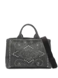 Prada Pre-Owned 2010s Canapa Bijoux rhinestone eyelet handbag - Blue