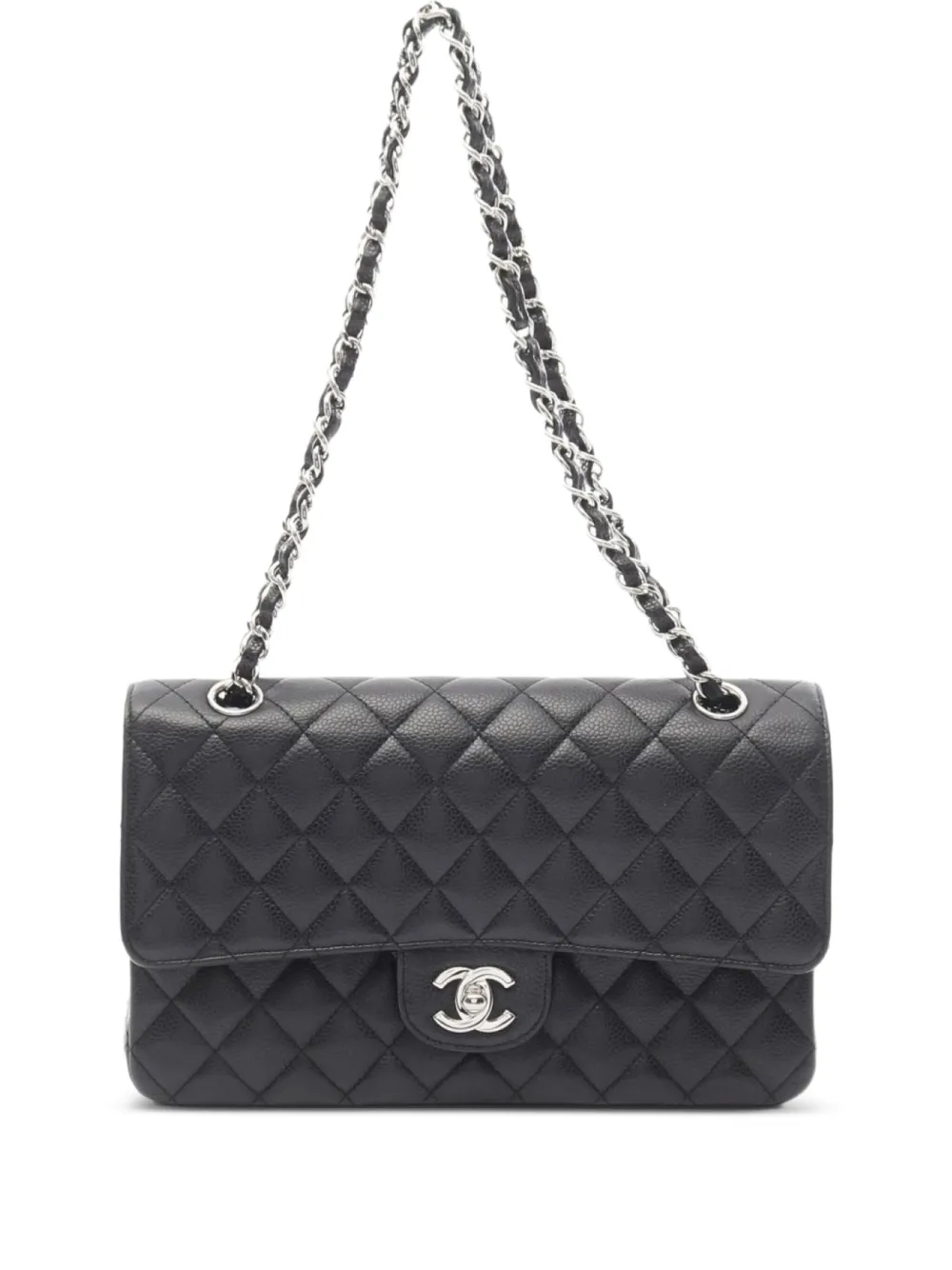 CHANEL Pre-Owned 2009 クラシック フラップ ショルダーバッグ M - ブラック CHANEL Pre-Owned 2009 クラシック フラップ ショルダーバッグ M - ブラック