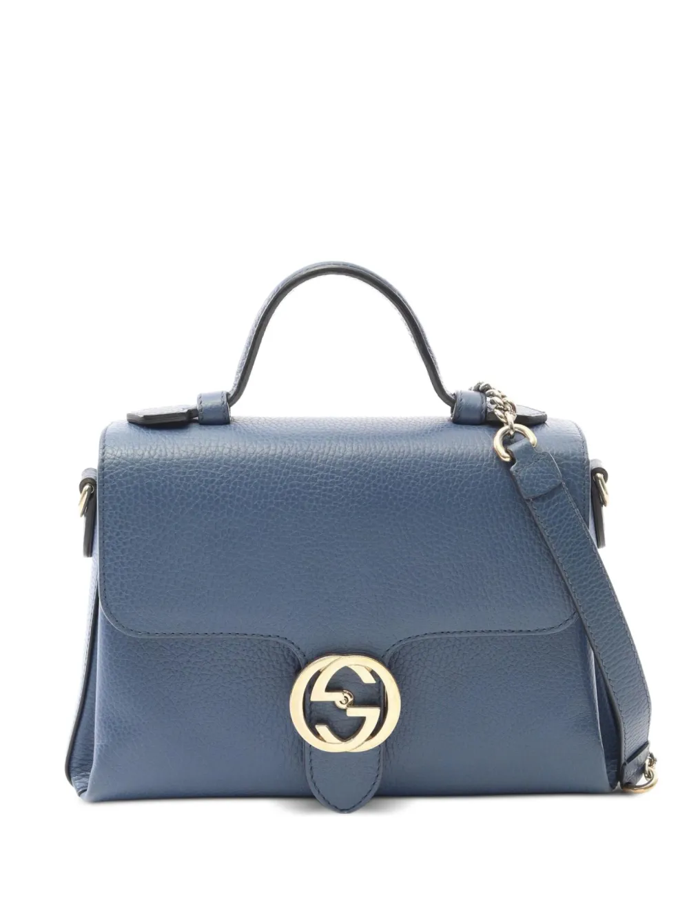 Gucci Pre-Owned 2010s インターロッキングG レザーハンドバッグ - ブルー Gucci Pre-Owned 2010s インターロッキングG レザーハンドバッグ - ブルー