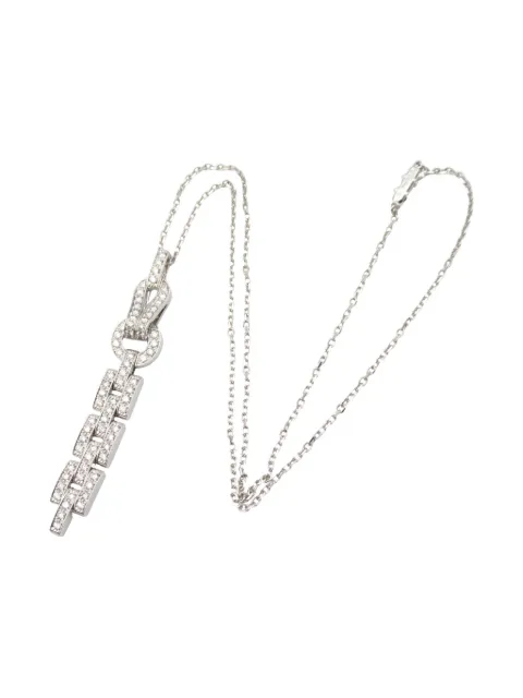 Cartier قلادة 'أغراف' ذهب أبيض عيار 18 مرصعة بألماس