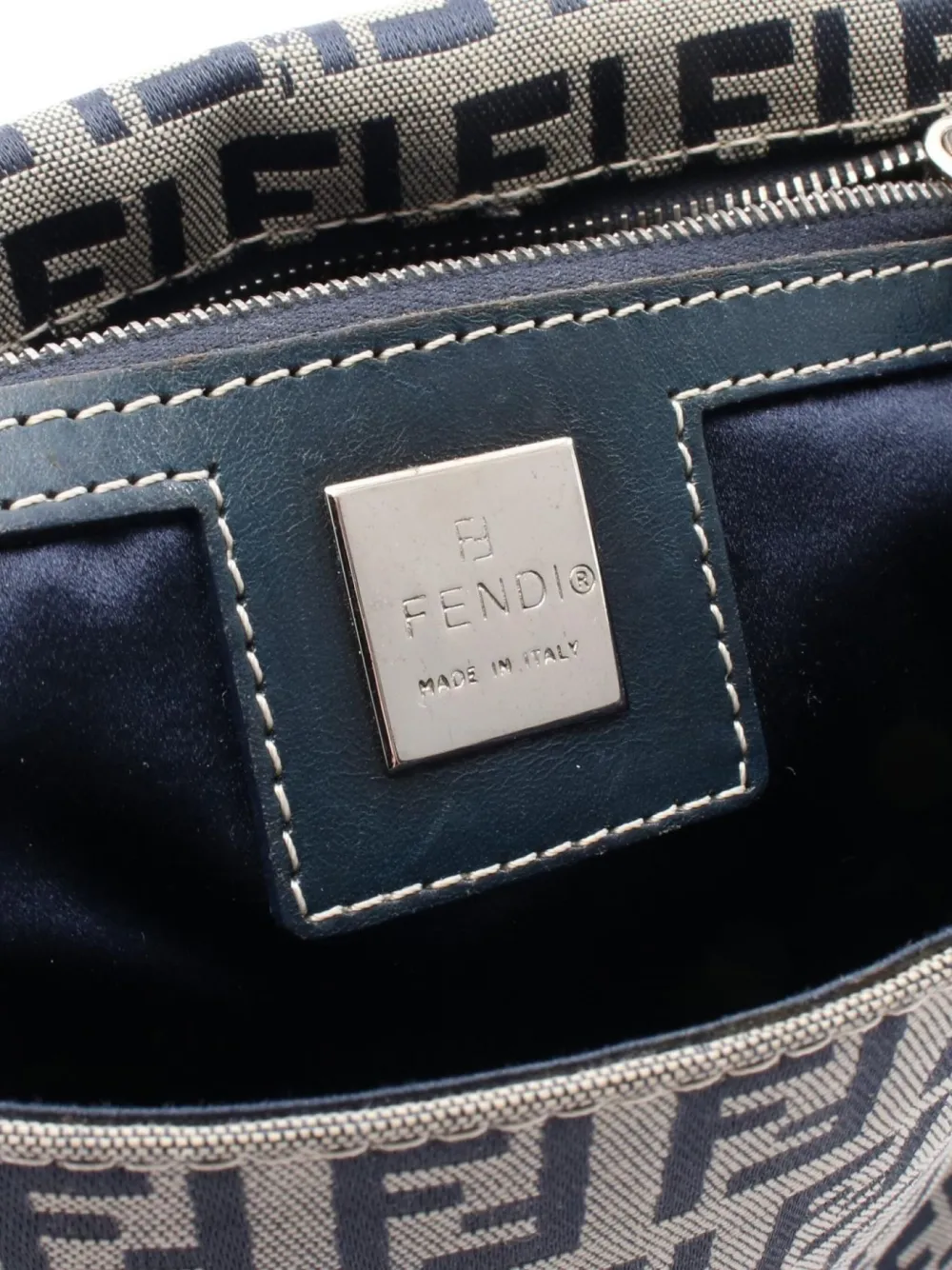 Fendi Pre-Owned 2000s Zucchino leren handtas Blauw