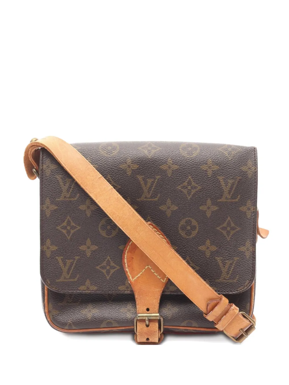 Louis Vuitton Pre-Owned 1993 Cartesier MM モノグラム ショルダーバッグ - ブラウン Louis Vuitton Pre-Owned 1993 Cartesier MM モノグラム ショルダーバッグ - ブラウン