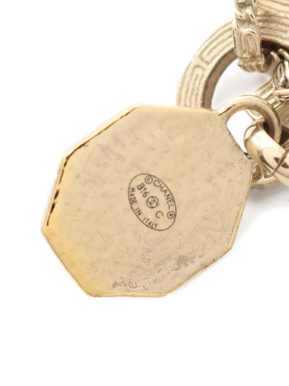 Pre-owned Chanel 1986-1988 Coco Mark Necklace In Gold