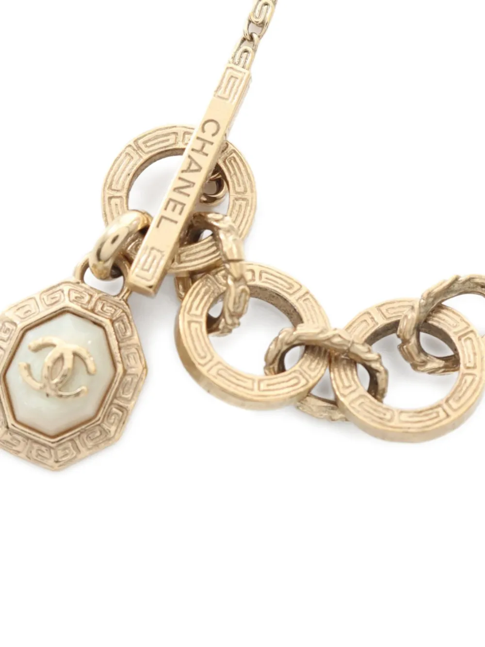 Pre-owned Chanel 1986-1988 Coco Mark Necklace In Gold