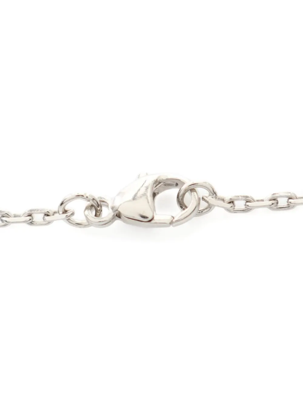 Pre-owned Hermes 2010s Mini Pop H Necklace In Silver
