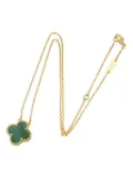 Van Cleef & Arpels 2010s 18K yellow gold Alhambra malachite necklace