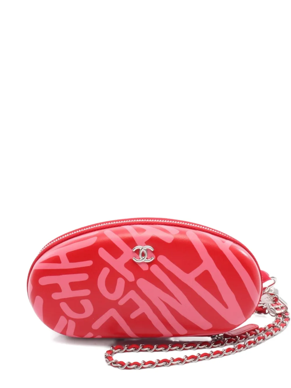 CHANEL Pre-Owned 2021-2022 Coco Neige clutch bag - レッド CHANEL Pre-Owned 2021-2022 Coco Neige clutch bag - レッド
