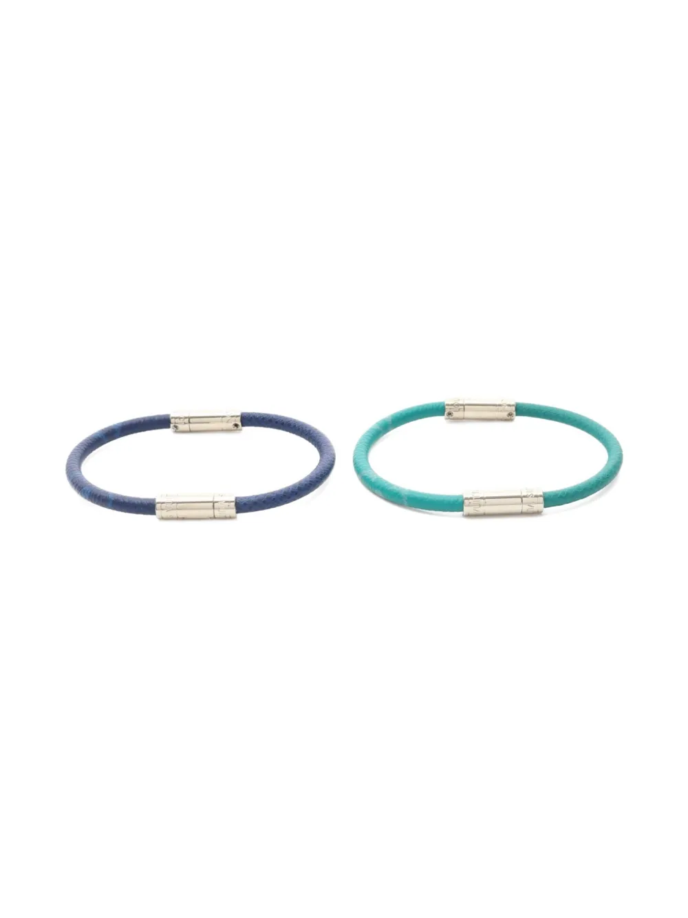 Pre-owned Louis Vuitton 2018 Neosplit Bracelet (set Of Two) In Silver