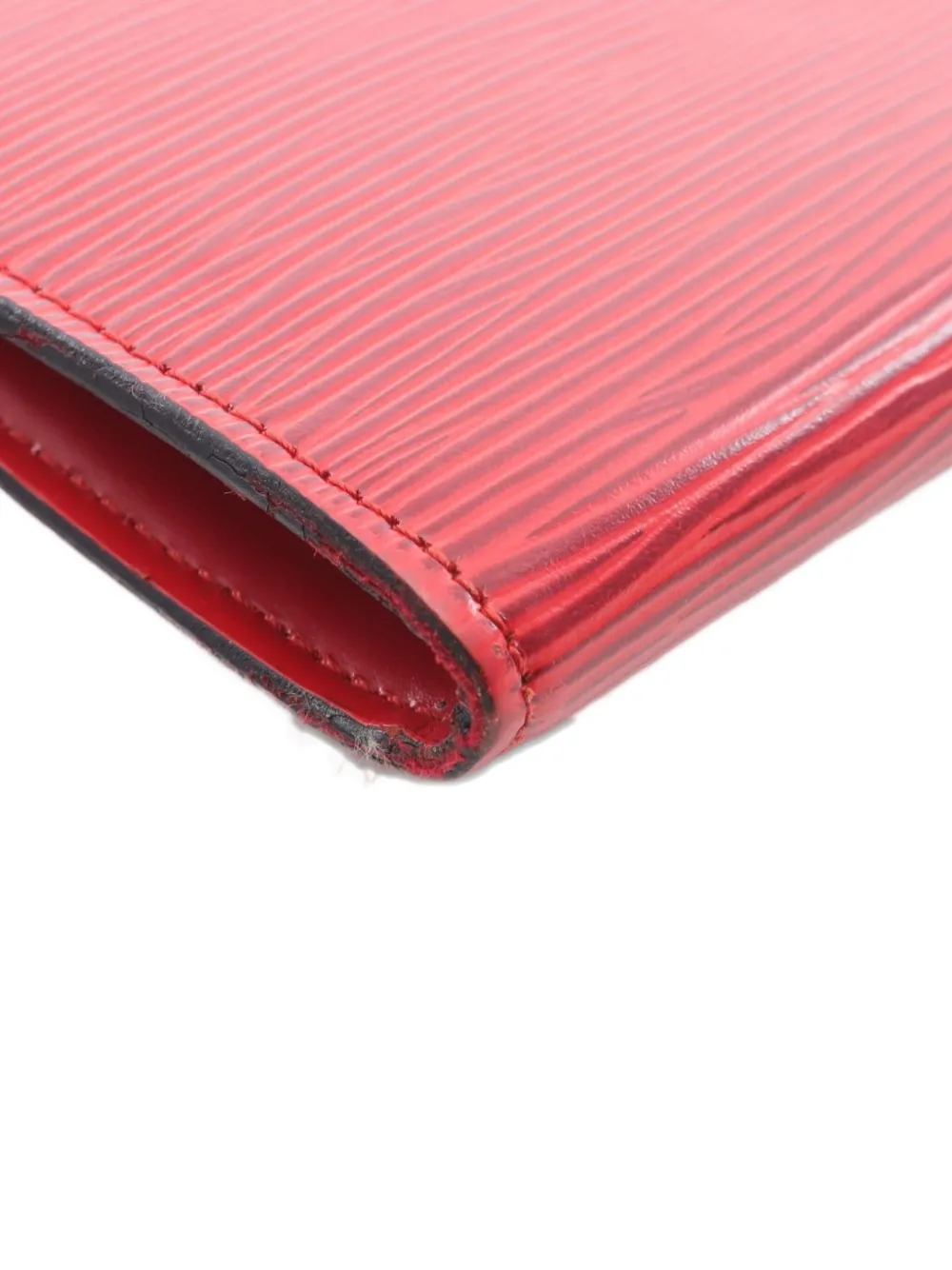 Pre-owned Louis Vuitton 1995 Castilian Epi-leather Pochette In Red