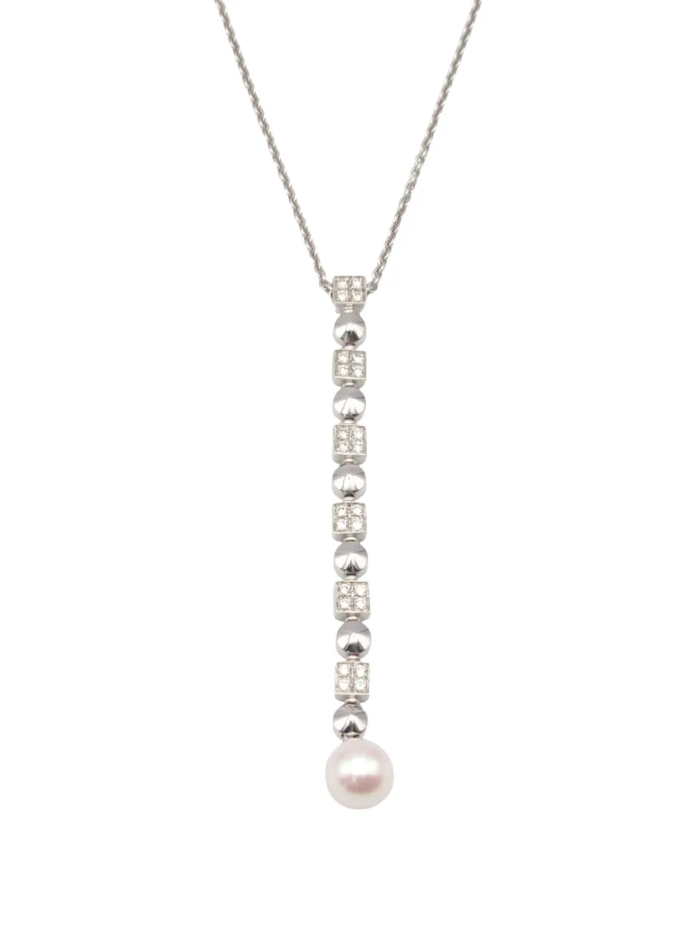 Bvlgari Pre-Owned Turia ダイヤモンド ネックレス 18Kホワイトゴールド - シルバートーン Bvlgari Pre-Owned Turia ダイヤモンド ネックレス 18Kホワイトゴールド - シルバートーン