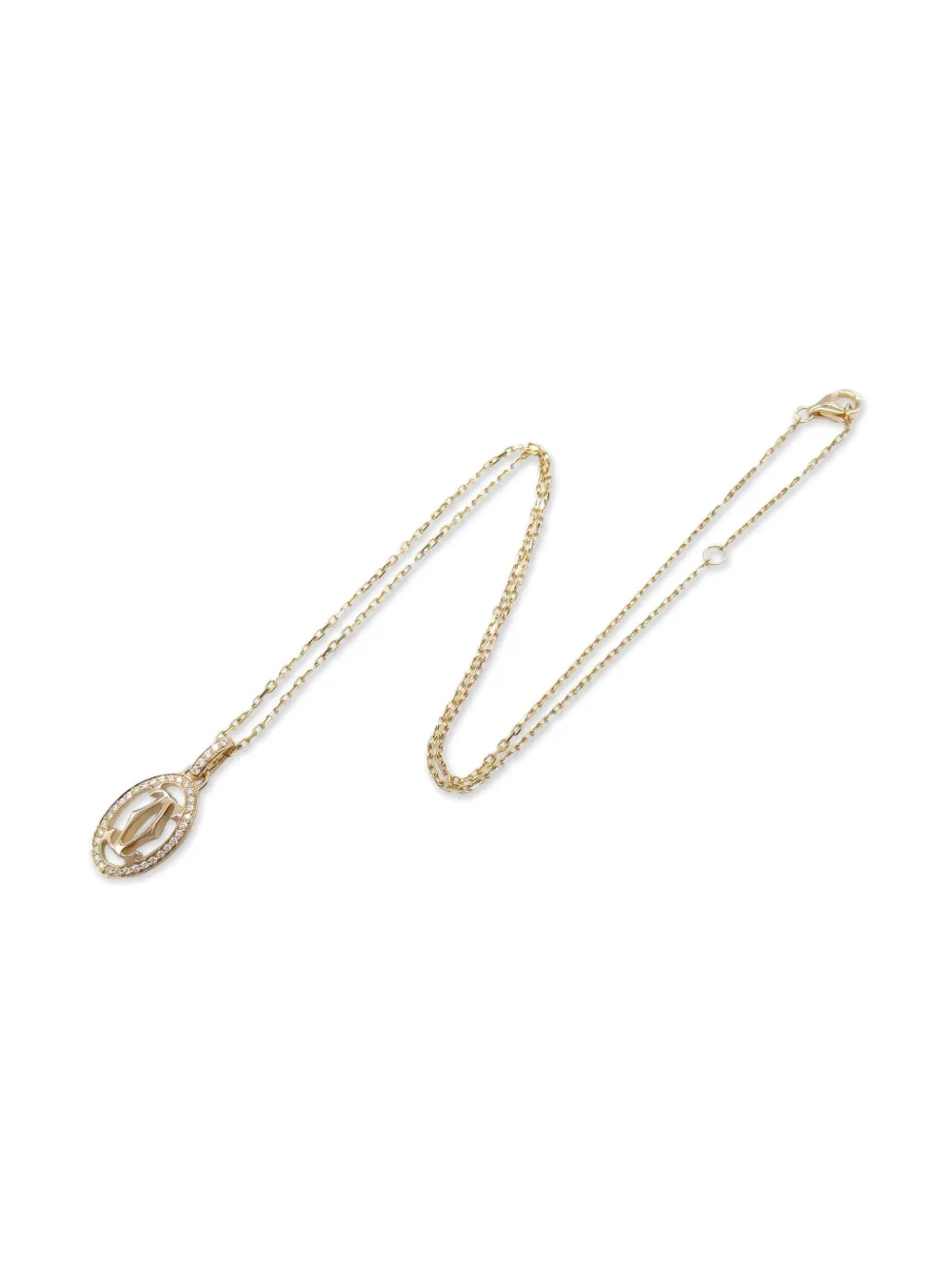 Cartier 2010s 18K rose gold Double C diamond necklace | Pink | Image 1