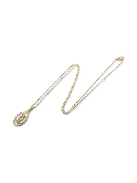 Cartier 2010s 18K rose gold Double C diamond necklace