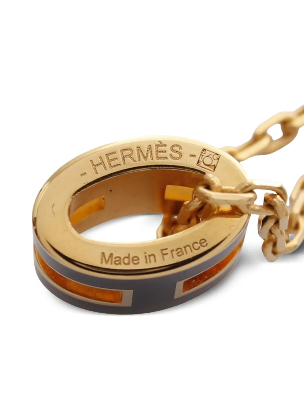 Pre-owned Hermes 2010s Mini Pop H Necklace In Gold
