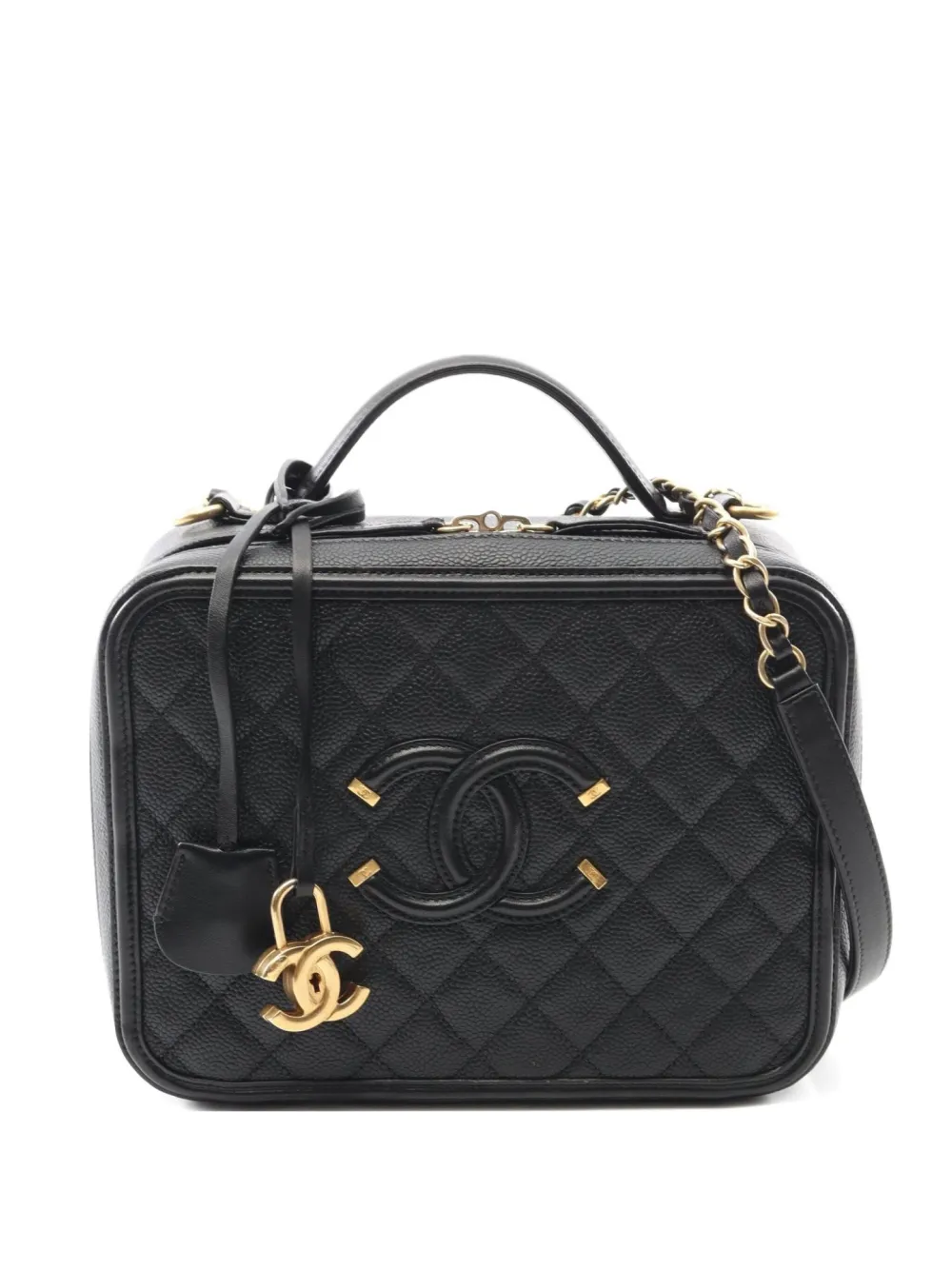 CHANEL Pre-Owned 2017-2018 CC vanity handbag - ブラック CHANEL Pre-Owned 2017-2018 CC vanity handbag - ブラック